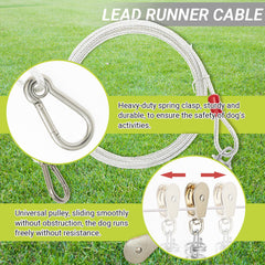 PAWNISAW stainless steel dog cable showcases rugged durability for active pets