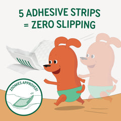 PAWPANG liners inside a diaper illustrate quick, clean changes.
