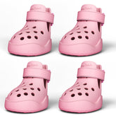 PawPosh pink non-slip dog shoes with waterproof outsole for slick pavements