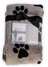 Pawprints Left by You memorial blanket front view offers cozy comfort and remembrance.