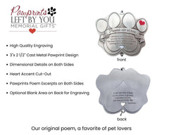 Pawprints Left by You wind chime designed for indoor or outdoor display.