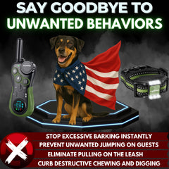 PAWPRO collar showing beep, vibration, LED modes for precise feedback