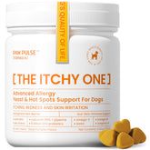 PAWPULSE FORMULA dog allergy relief chews pack shot showing product and branding for seasonal comfort
