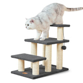 Pawque dog stairs 3-step grey provide sturdy access to high beds and sofas