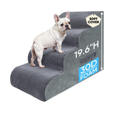 PAWSCRAT 4-step stairs provide easy bed access with a gentle incline.