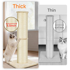 PAWSCRAT large base 14x15 inches provides stability during vigorous scratching
