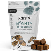 Pawse Mighty Mushroom Chews bottle showing the immune support blend.