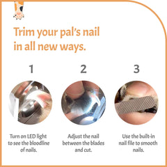 Pawsibility nail storage box keeps clippings contained during trimming.