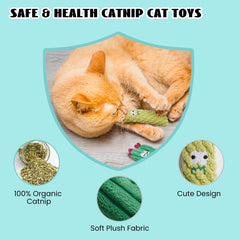 Pawsible cactus cat toy in bright colors for solo or guided play.