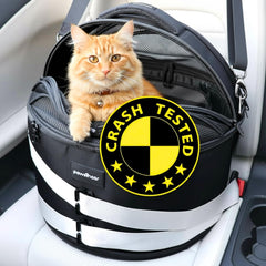 PawsInCar crash-tested dog car seat with reinforced shell for safer car trips.