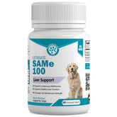 Pawsitive SAMe Liver Support package view for dogs, promoting liver and brain health.