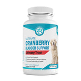Pawsitive Wanderfound bottle front shows bacon and liver flavored chews for urinary support.