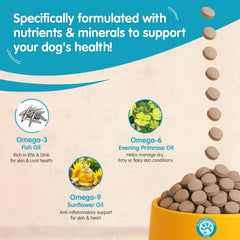 Pawsitive Wanderfound omega-3 helps joint comfort for active pets.