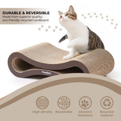 PawsNest Infinity Scratcher shows reversible design for longer play sessions.