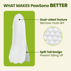 PawSono ear wipes for cats gently cleanse ears and reduce odor.