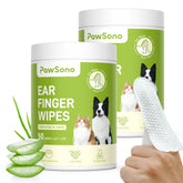 PawSono ear wipes for dogs gently clean ears and remove wax and debris.