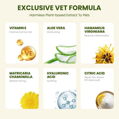 PawSono Eye Wipes with Aloe Vera and Hyaluronic Acid provide mild hydration.