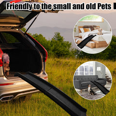 PawStep 51006 unfolded 61-inch ramp with high traction.