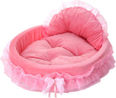 Pawstrip Pink Dog Bed Nest offers plush comfort for relaxed naps