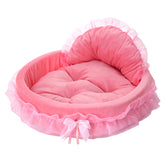 pawstrip pink dog bed nest provides a cozy resting space for small to medium pets.