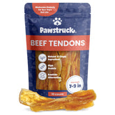 Pawstruck Beef Tendon Chew Stick packaging highlights rawhide-free single ingredient flavor.