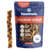 Pawstruck braided bully stick with 3-strand durability for longer chew sessions
