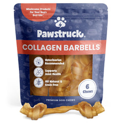 Pawstruck Collagen Barbells close-up of beef-stick, a long-lasting chew for dogs