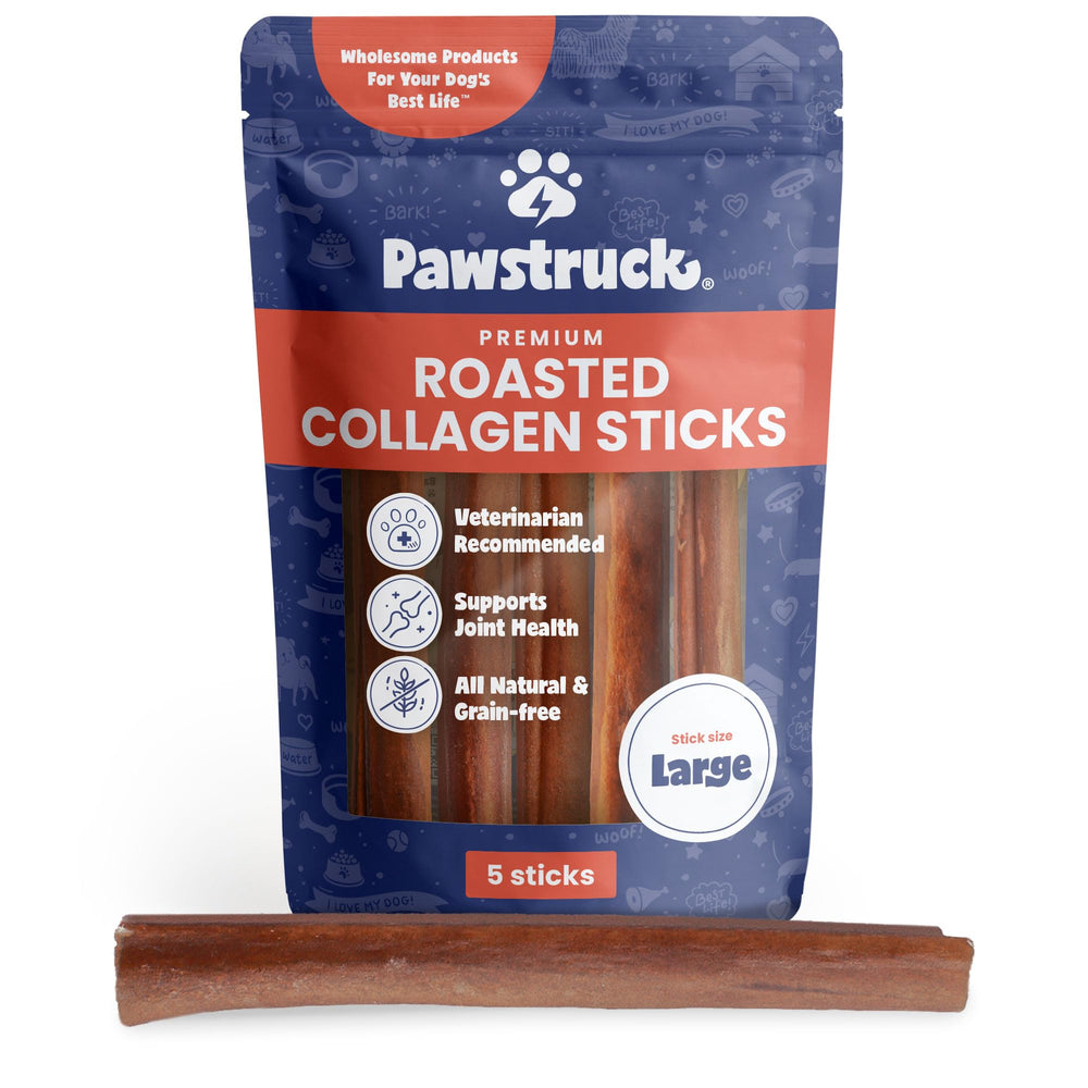 Pawstruck collagen sticks 11-12 inch long-lasting chew for dogs.