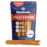 Pawstruck natural bully sticks packaging design highlights consistency and value for dogs.