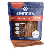 Pawstruck Premium beef jerky dog treat strips for long-lasting chewing.