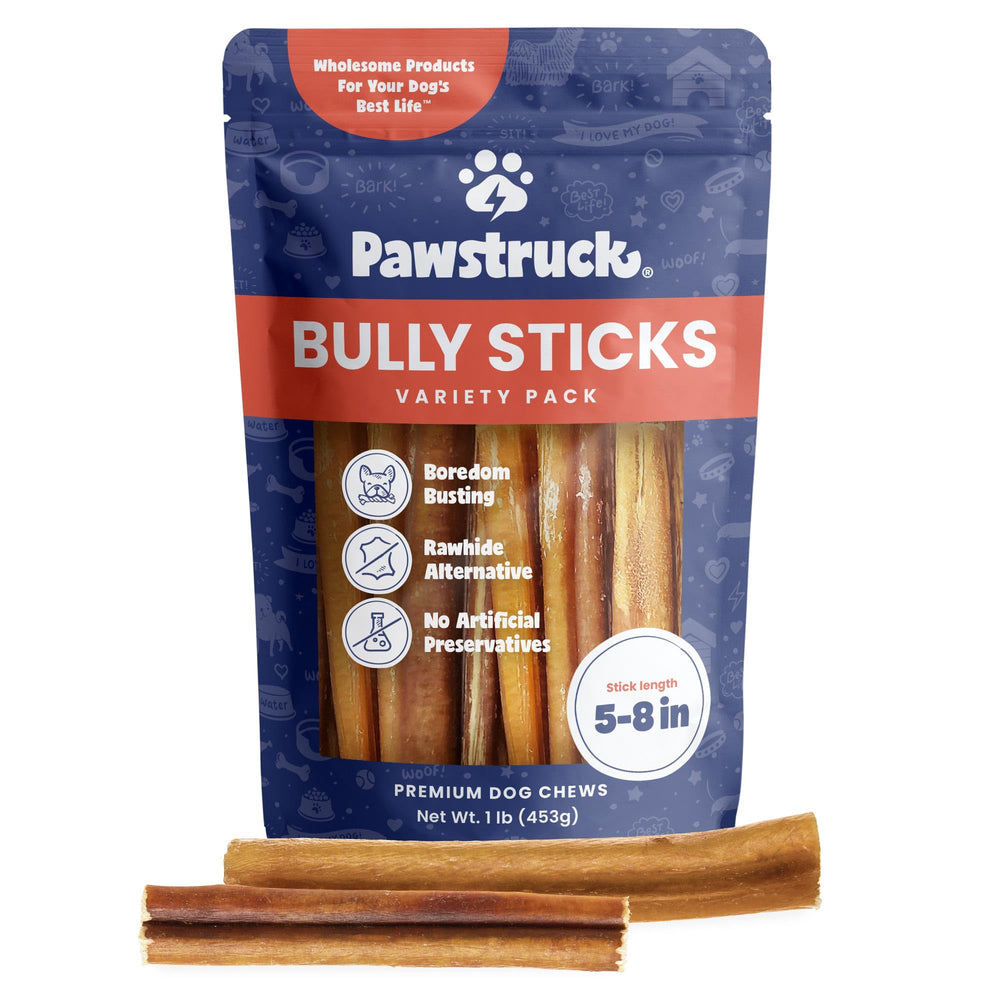 Pawstruck Premium bully stick 5-8 inch bag provides a durable, long-lasting chewing.