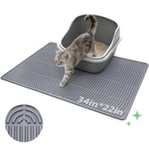 Pawtasy cat litter mat 34x22 large size traps litter for a cleaner floor.