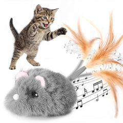 Pawthquake moving cat toy with lifelike plush-mouse design for engaging play.