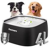 Pawtners upgrade no spill dog water bowl with disk design for mess-free hydration.