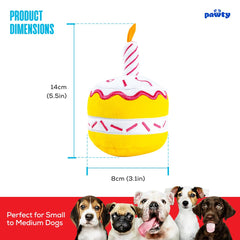 PAWTY Birthday Cupcake Toy reveals second plush layer and surprise