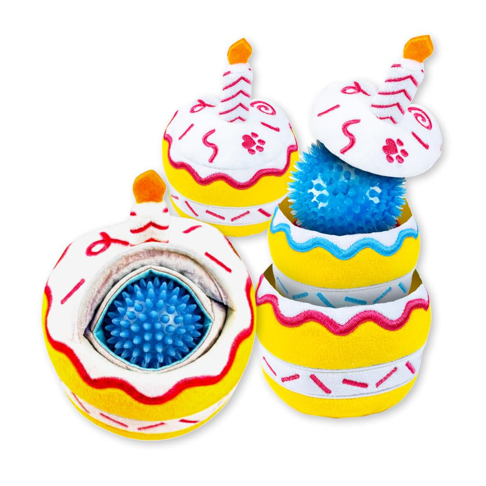 PAWTY Birthday Cupcake Toy outer plush for cuddly play