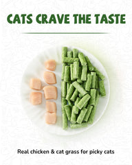 PAWUP cat grass blend: natural fiber supports gentle digestion in indoor cats.