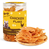 PAWUP Chicken Jerky Crisp Flakes pack shot showing crunchy training rewards.