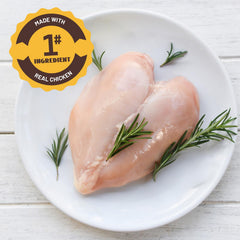 PAWUP Chicken Rings soft jerky closeup, gentle texture for easy chewing.