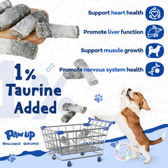 PAWUP Cod Skin Treats omega-3 close-up, rich texture for skin and coat care.