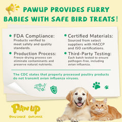 PAWUP duck liver treats crumbled serving for training sessions.
