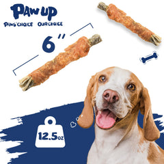 PAWUP fish chews rolls for medium dogs; convenient bite-sized rewards.