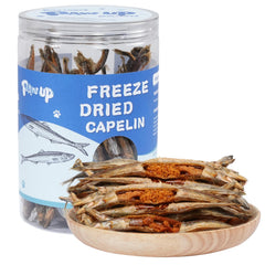 PAWUP Freeze-Dried Capelin with Roe: whole fish for omega-3 and protein.