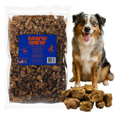 PAWW CHEW beef lung treat hero shot, ideal training reward.