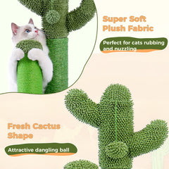 PAWZ Road Cactus Scratcher shows soft carpet on base and top.
