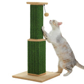 PAWZ Road carpet scratching post stands 32 inches tall for stretching and lounging.