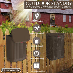 PAWZIDEA 2-1-gallon small pet waste bin, ideal for compact yards