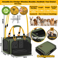 PAWZIDEA expandable carrier top mesh door demonstrating airflow