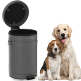 PAWZIDEA outdoor dog poop can with lid keeps odors contained in your yard.
