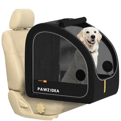 PAWZIDEA portable dog crate for car travel with secure space on the road